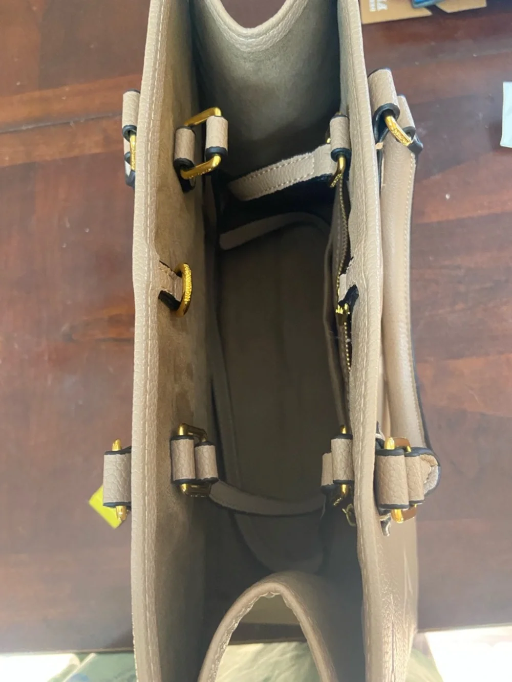 Louis Vuitton Taupe Monogram OnTheGo Satchel - Picture 3 of 3